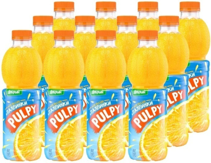 Напиток сокосодержащий Добрый Pulpy Палпи Апельсин 900 мл 12 шт  #1