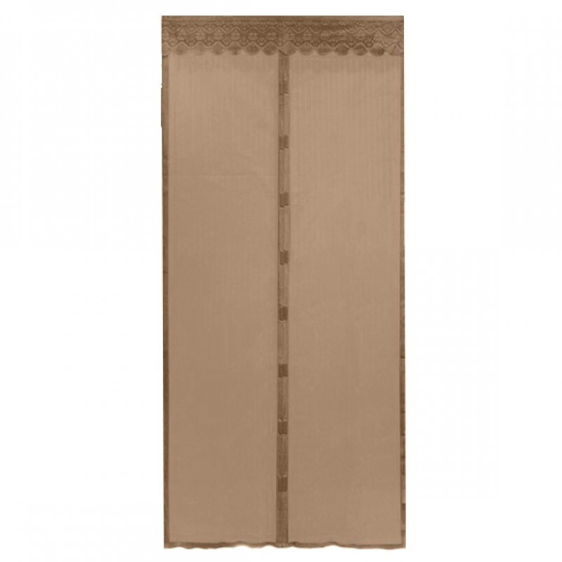 Магнитная антимоскитная сетка для двери, коричневая #1