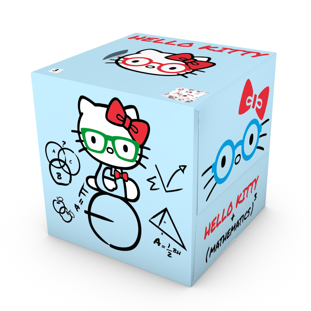 Салфетки бумажные выдергушки Hello Kitty с рисунком 3-х сл., 56