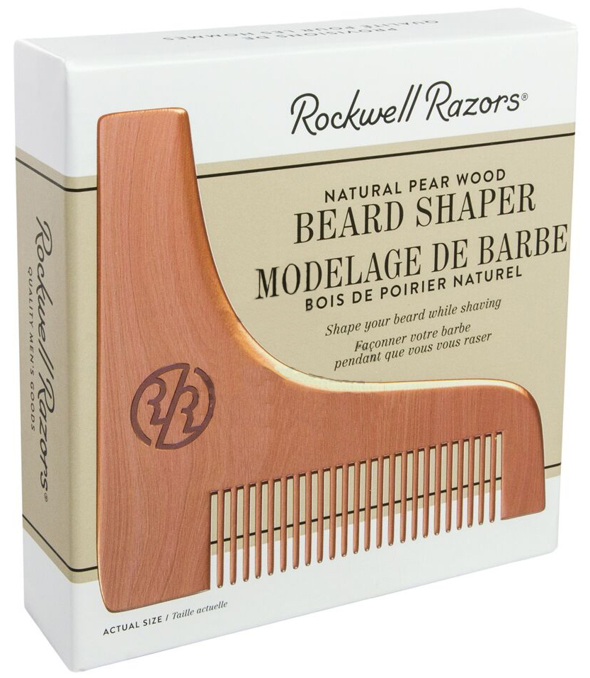 Rockwell Razors Трафарет для бороды с гребнем Beard Shaper & Modelage De Barbe (грушевое дерево)  #1