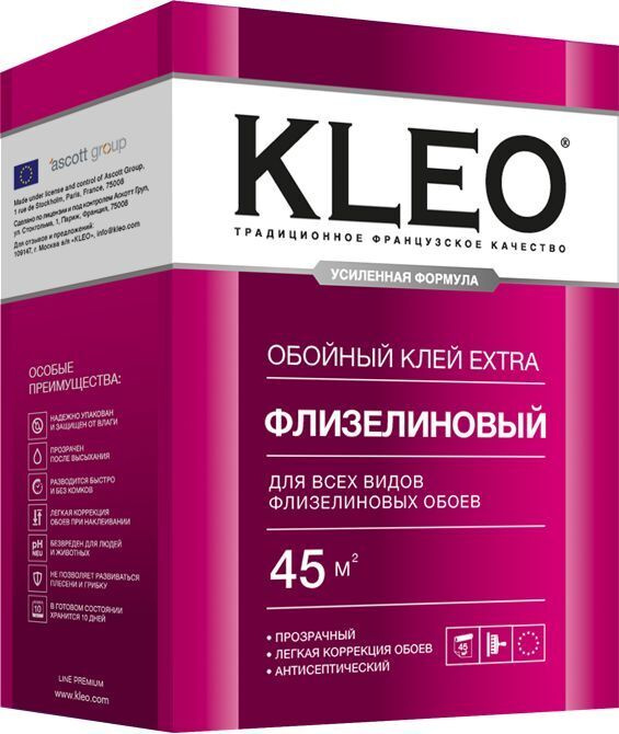 Клей обойный KLEO EXTRA 45 Флизелиновый 320 гр. #1