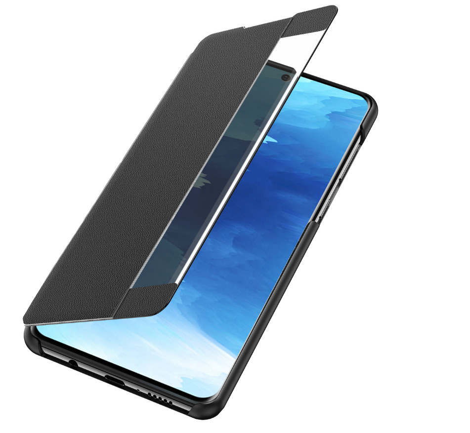 Чехол-кейс MyPads из импортной кожи для Samsung Galaxy A32 SM-A325F (2021)  с боковым окном черный - купить с доставкой по выгодным ценам в  интернет-магазине OZON (262668444)