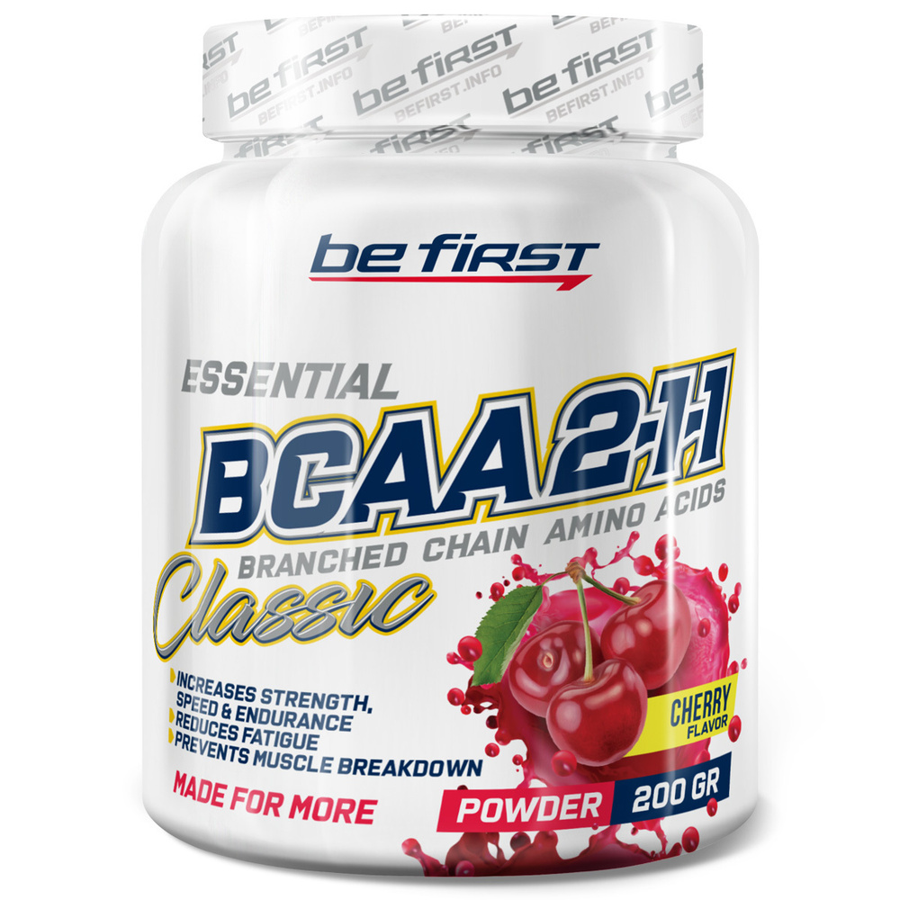 Аминокислоты БЦАА порошок Be First BCAA 2:1:1 Classic Powder 200 гр, вишня  #1