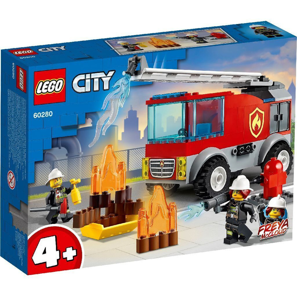 Конструктор LEGO City 60280 Пожарная машина с лестницей - купить с  доставкой по выгодным ценам в интернет-магазине OZON (1480638320)