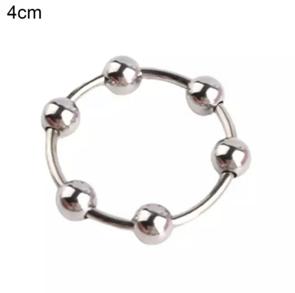 Металлическое эрекционное кольцо с шариками на головку пениса и мошонку, 40 мм. - купить с доставкой по выгодным ценам в интернет-магазине OZON (464301828)