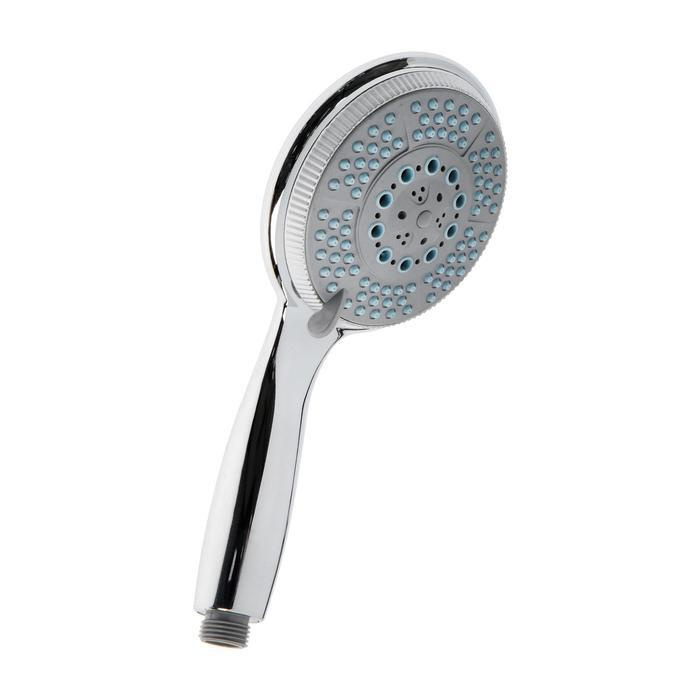 Душевая лейка ZEIN Z0505, большая, 5 режимов, пластик, цвет хром ...
