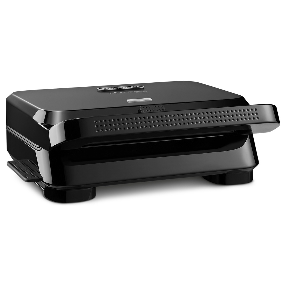 Гриль электрический DeLonghi MultiGrill Easy SW12A.BK со съемными  пластинами, черный, мощность 800 Вт, антипригарное покрытие,  термоизолированная ...