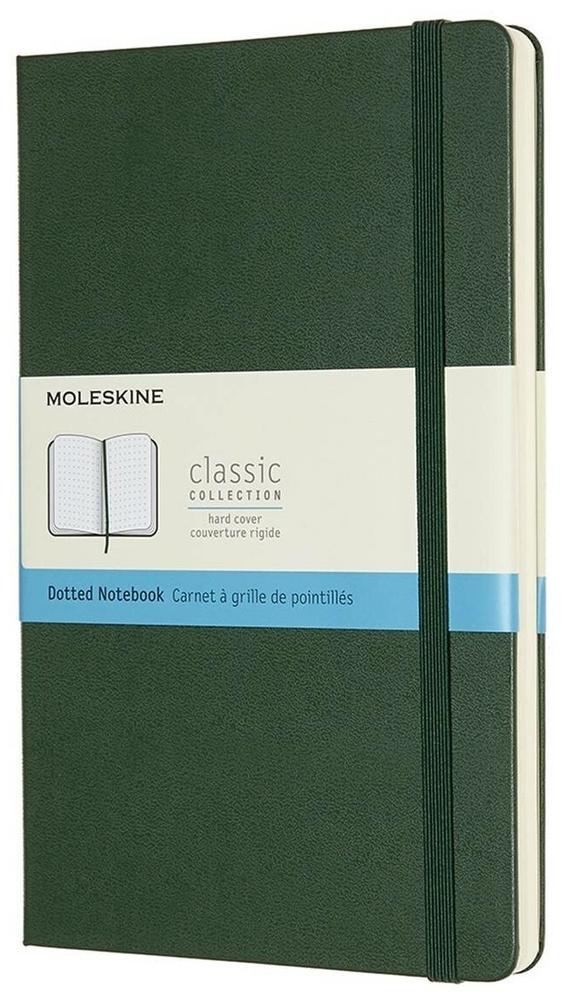 Блокнот в точку Moleskine CLASSIC QP066K15 13х21см 240стр. твердая обложка, зеленый  #1