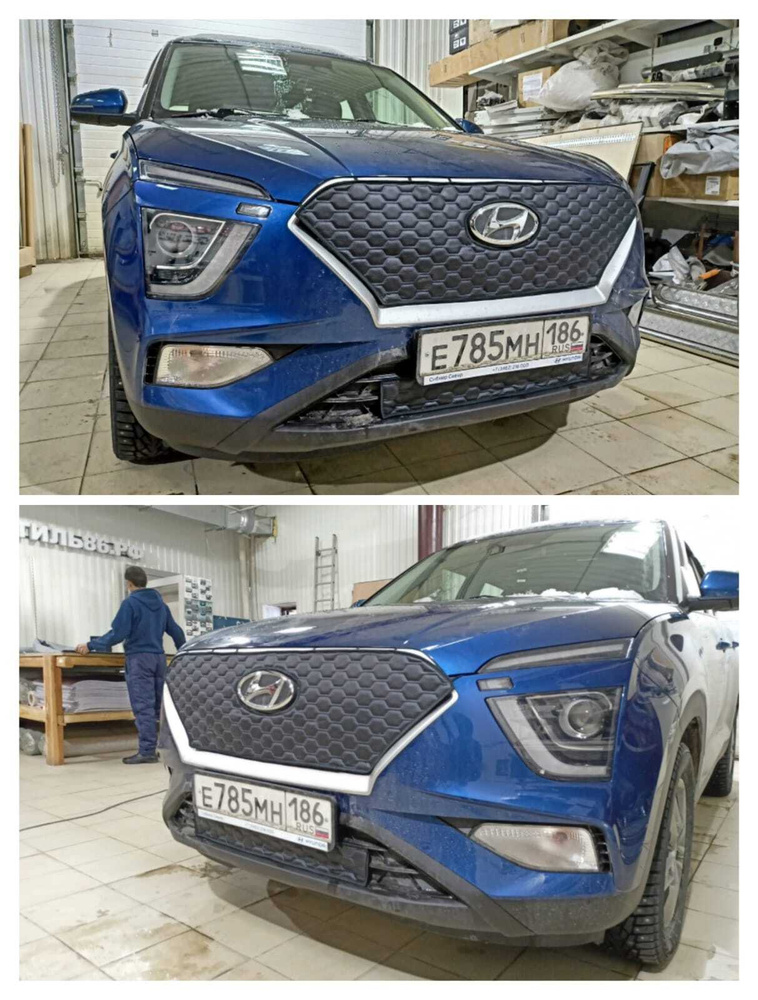 Утеплитель радиатора для Hyundai Creta 2020-2021 Хендай Грета Крета ...