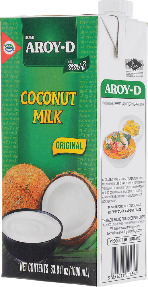 Растительный напиток кокосовый Aroy-D, 70%, 1 л #1