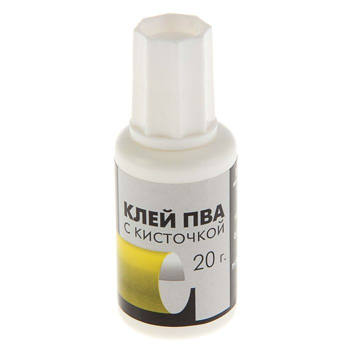 Клeй ПВА Гамма "Эконом", 20 г, с кисточкой, 10 штук #1