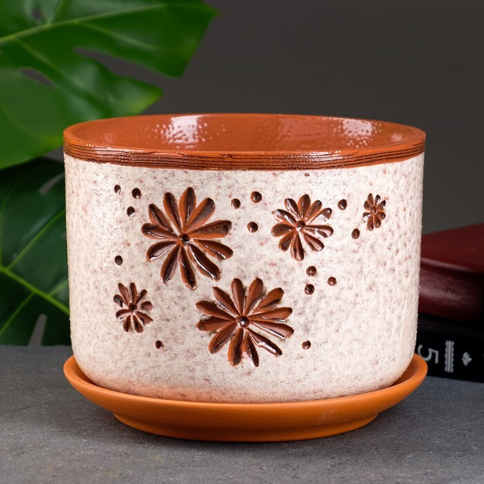 Горшок цветочный "Атлант" ромашки 3 л - купить с доставкой по выгодным ...