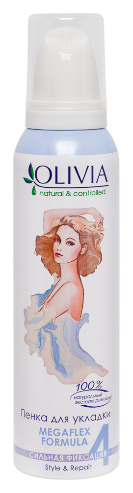 Пенка для укладки волос Olivia с экстрактом ромашки сильной фиксации ...