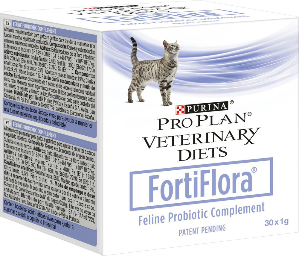 Purina Pro Plan FortiFlora Cat / Пробиотическая добавка Пурина Про План для  кошек для нормализации работы кишечника и восстановления иммунитета (цена  за упаковку) 1г х 30шт - купить с доставкой по выгодным