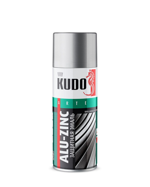 Аэрозольная краска KUDO эмаль универсальная защитная алюминиево .