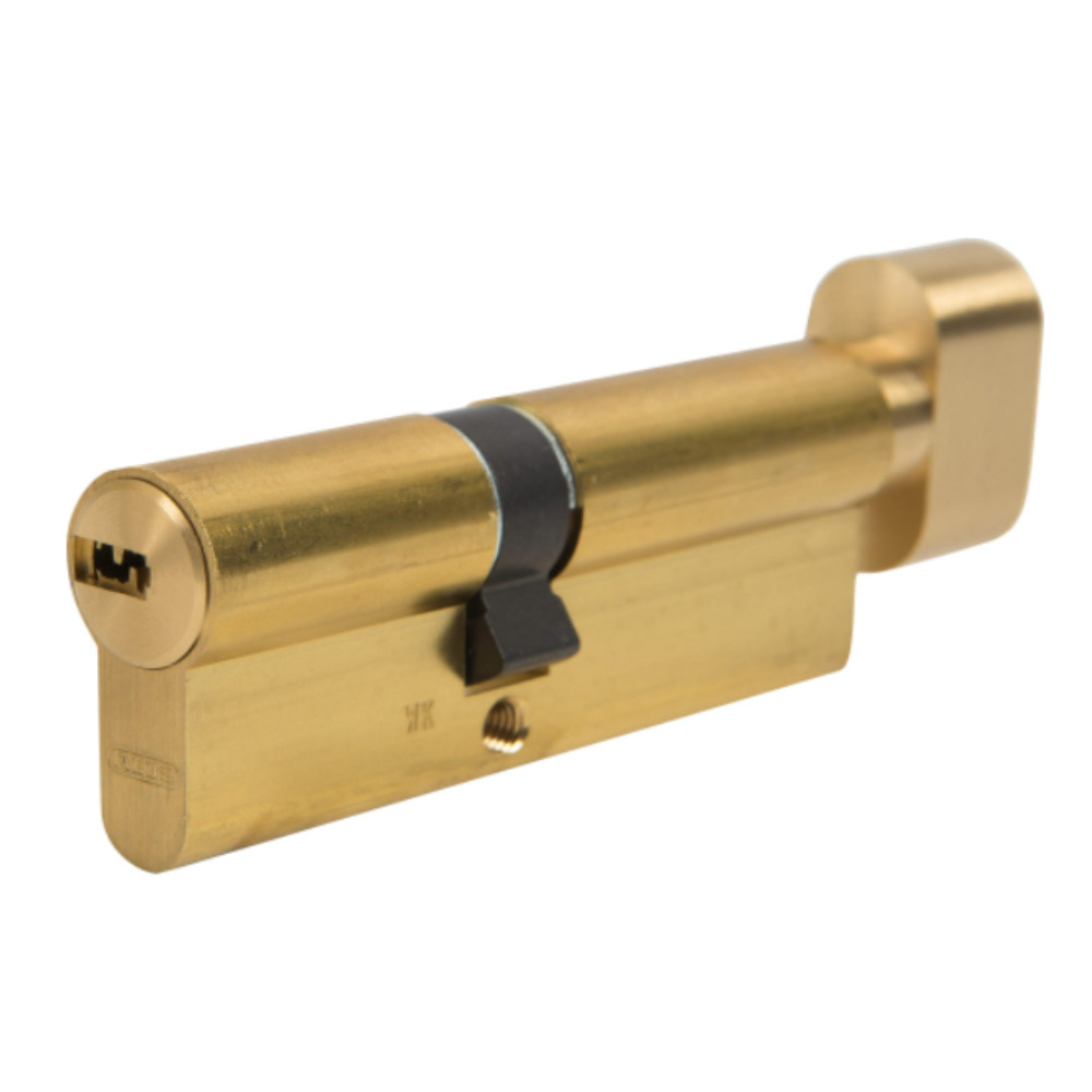 Цилиндр Abus KD6MM Z35/K45, 35x45 мм, ключ/вертушка, цвет золото #1