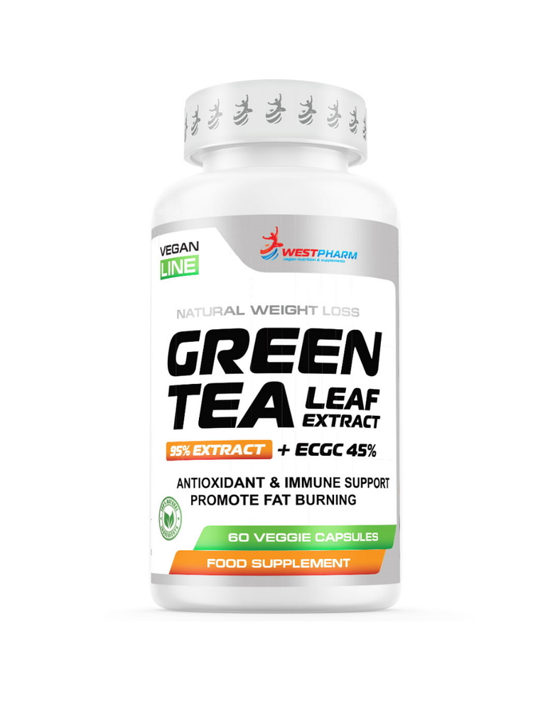 Westpharm / ВестФарм / Vegan line / Green Tea / Экстракт зеленого чая / Жиросжигатель / Энергия / 60 #1