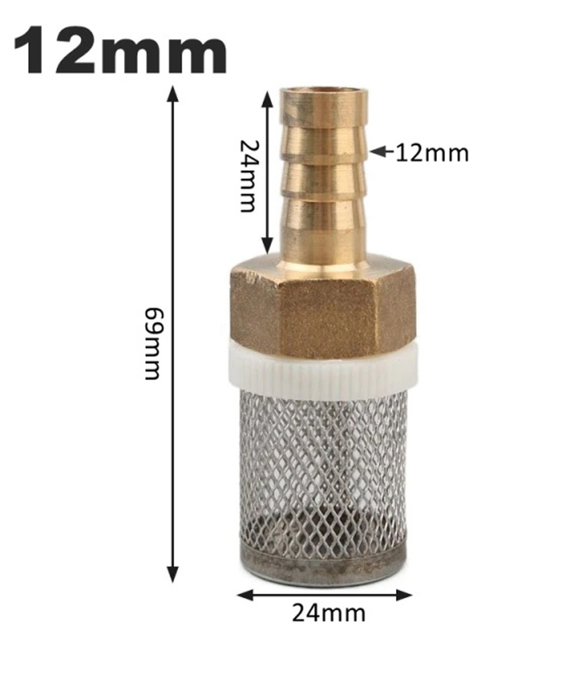 Насадка префильтр 12 мм. (предварительный фильтр) разборный (латунь, сетка нержавеющая сталь, пластик) #1