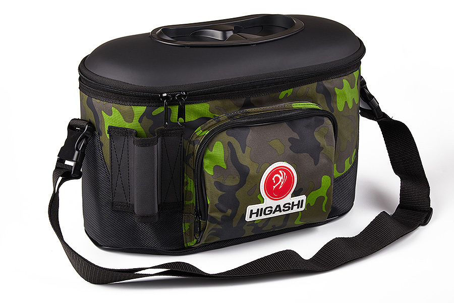 Кан рыболовный HIGASHI Live bait box 7.5L #Green Camo #1