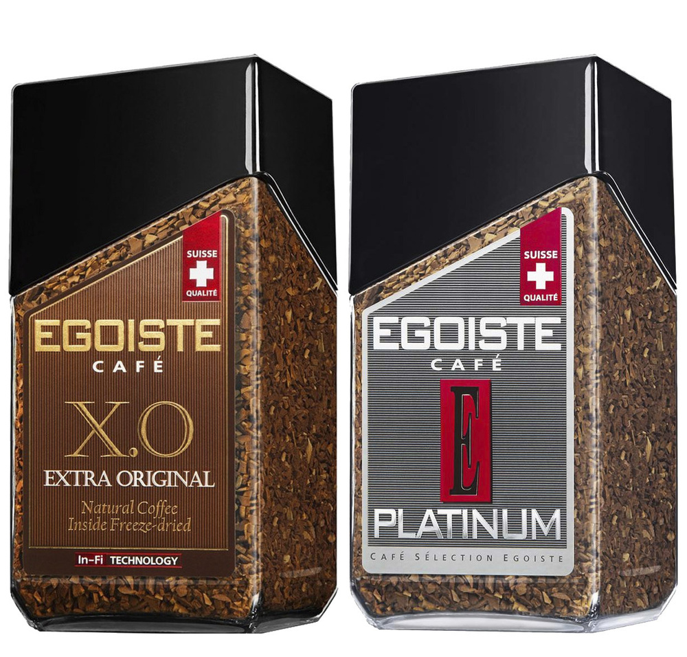 Кофе растворимый Egoiste набор (X.O. extra original и Platinum), 100г, 2шт #1