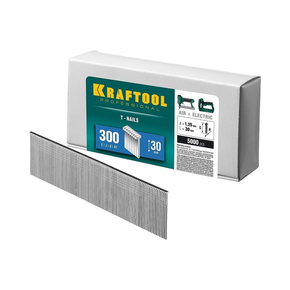 Гвозди для нейлера Kraftool тип 300 50 мм 5000 шт. 31785-50 #1
