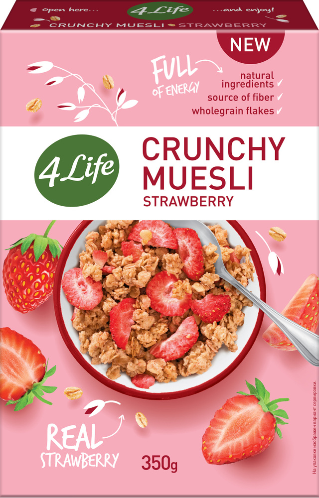 Мюсли хрустящие 4LIFE Strawberry, 350 г #1