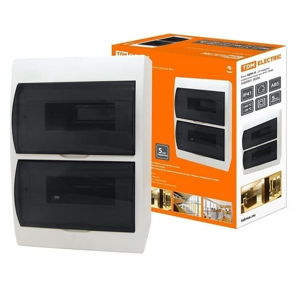 Бокс ЩРН-П TDM 24 модуля, навесной, пластик, IP40 - купить по выгодной ...