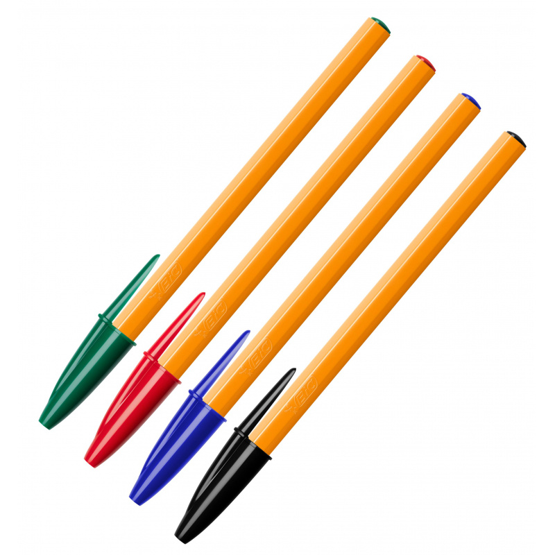 Bic/ Ручка шариковая неавтоматическая Orange, набор 4 цвета - купить с ...
