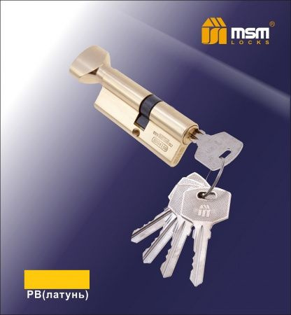 Цилиндровый механизм MSM 70(35-35) английский ключ-вертушка .Цвет золото  #1