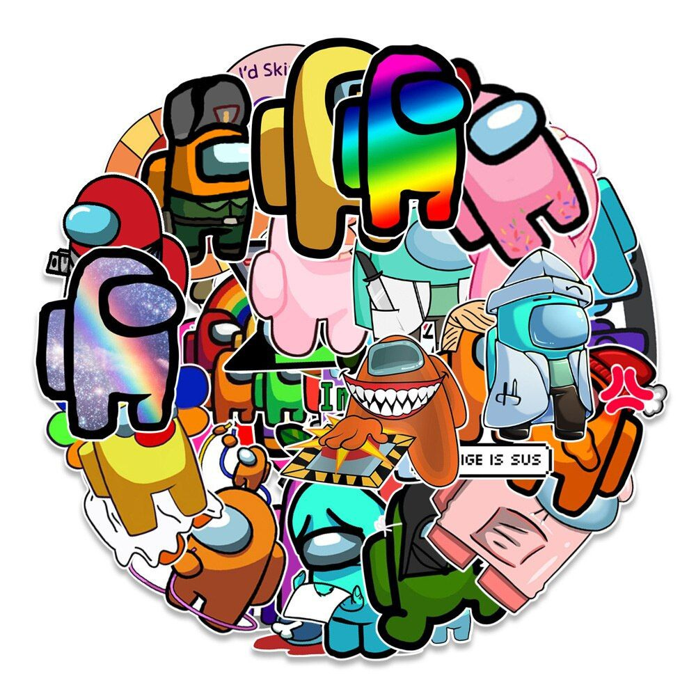 Набор наклеек Among us 50 ШТ. / Амогус Стикерпак / Амон ас наклейки ...