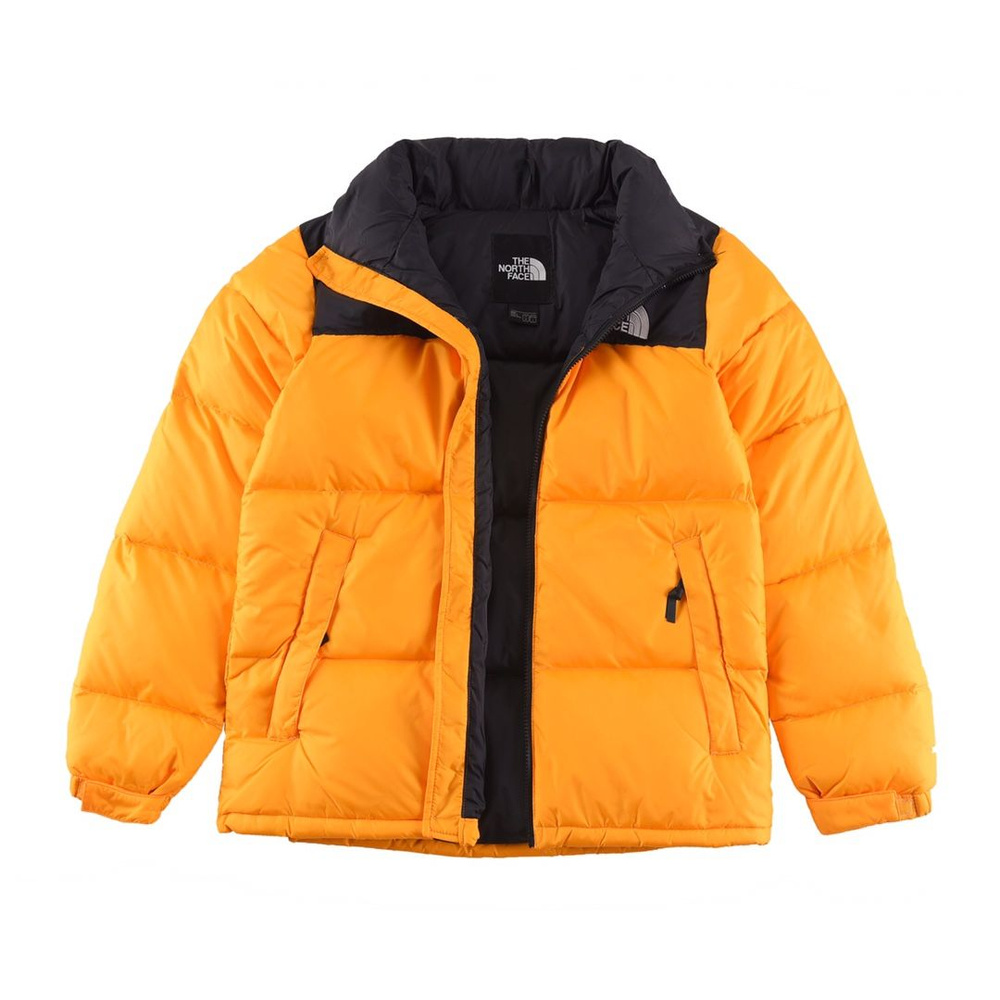 Orange north deals face bubble jacket