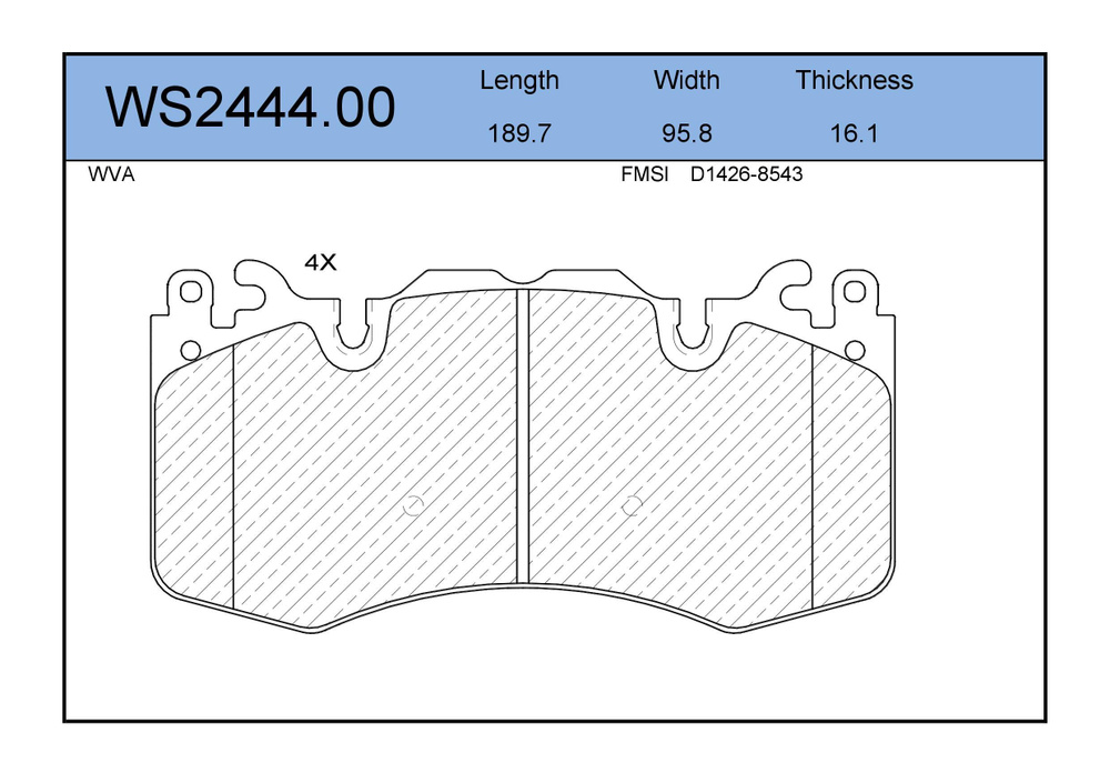 Колодки тормозные Jeenice WS244400 - купить по низким ценам в интернет ...