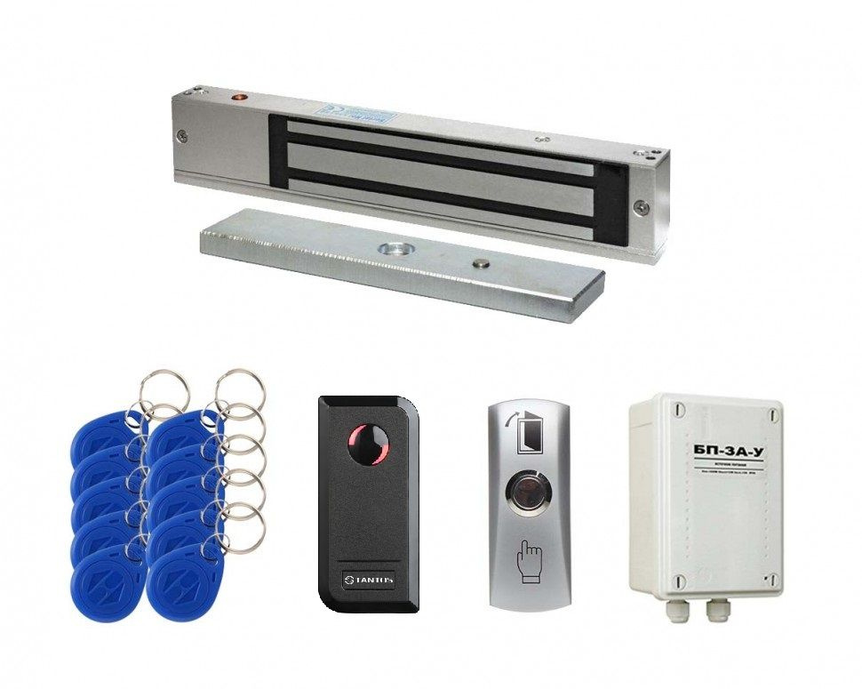 Электромагнитный замок на дверь комплект с контроллером-считывателем ...