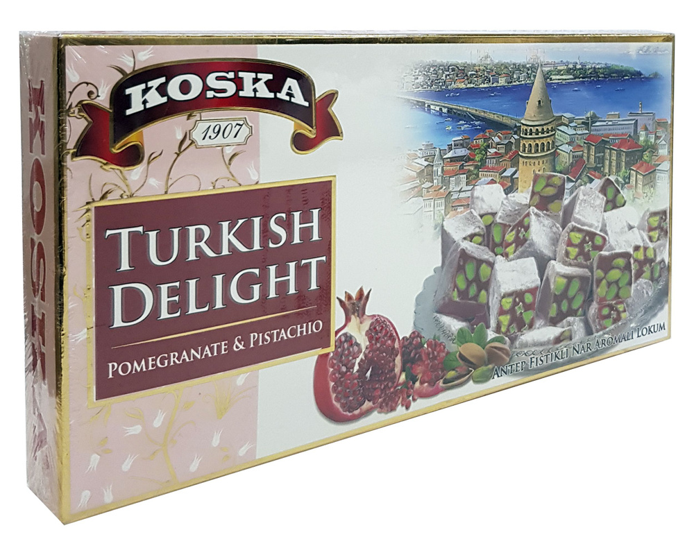 Рахат-лукум гранатовый с цельной фисташкой, "Koska", Antep Fistikli Nar ...