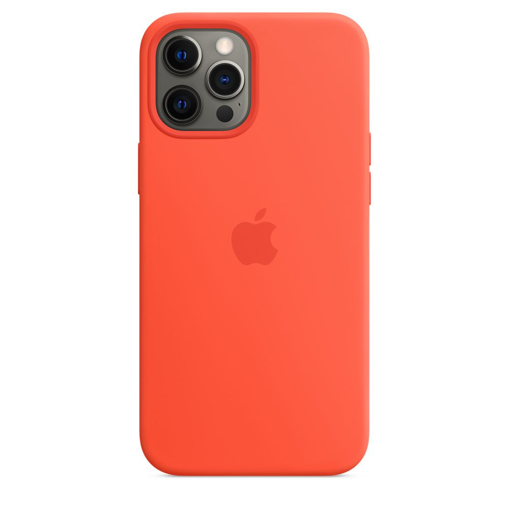 Чехол силиконовый МagSafe для iPhone 12 Pro Max/ На Айфон 12 Про Макс/  Electric Orange / Оранжевый - Красный - купить с доставкой по выгодным  ценам в интернет-магазине OZON (839343410)