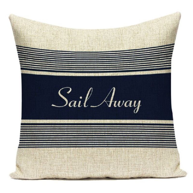 Подушка декоративная / Морская Sail Away Велюр / 40х40 / подарок ...