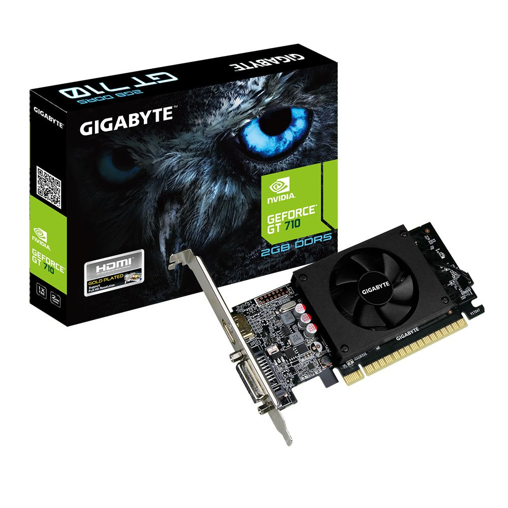 Видеокарта Gigabyte GeForce GT 710, 2 ГБ GDDR5, GDDR5 - купить по низким  ценам в интернет-магазине OZON (862567823)