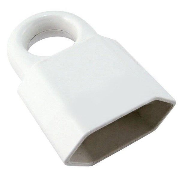 Розетка кабельная без заземления с кольцом 10А 250B, цвет: белый  #1