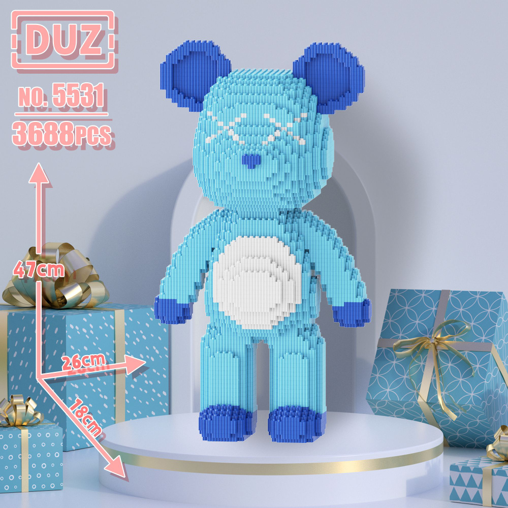 DUZ конструктор /3D KAWS игрушка-медведь, лего совместимый - купить с  доставкой по выгодным ценам в интернет-магазине OZON (1535691382)