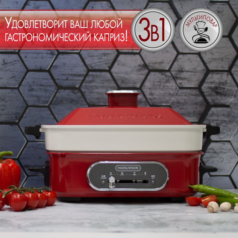 Мультиварка Morphy Richards Multifunction мультиповар 3л - купить по  доступным ценам в интернет-магазине OZON (788807245)