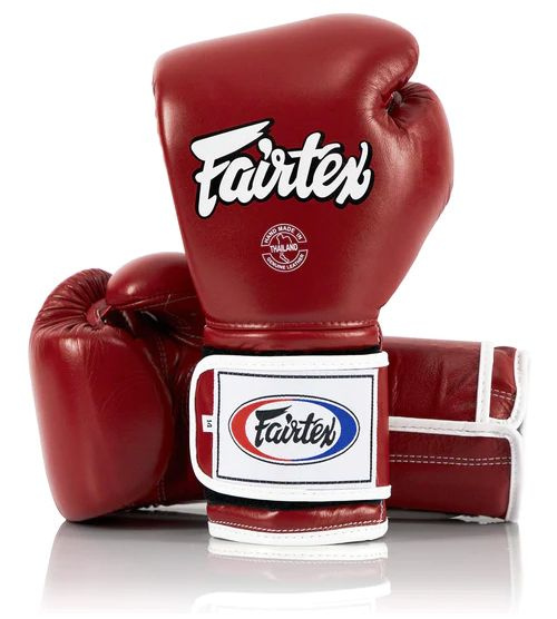 Боксерские перчатки Fairtex BGV9 красный (мексиканский стиль) 12 унций  #1