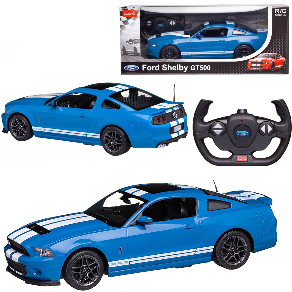 Машина р/у 1:14 Ford Shelby GT500 Цвет Синий - купить с доставкой по  выгодным ценам в интернет-магазине OZON (555940289)