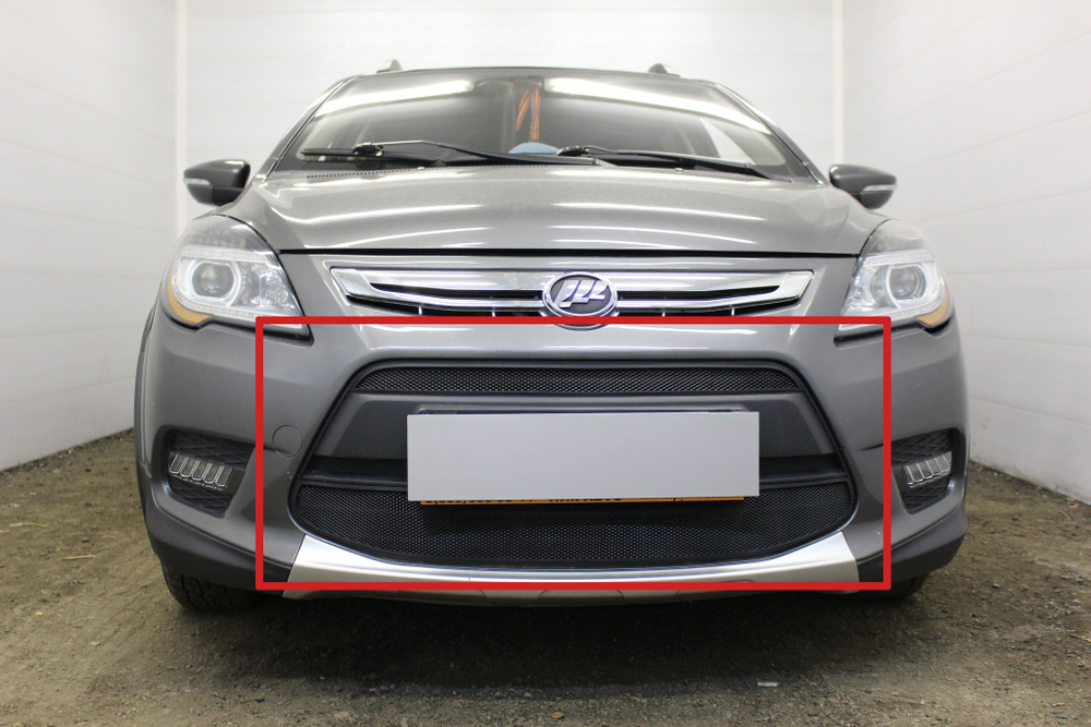 Защитная сетка радиатора черная Lifan X50 (2015-н.в) (2 части ...