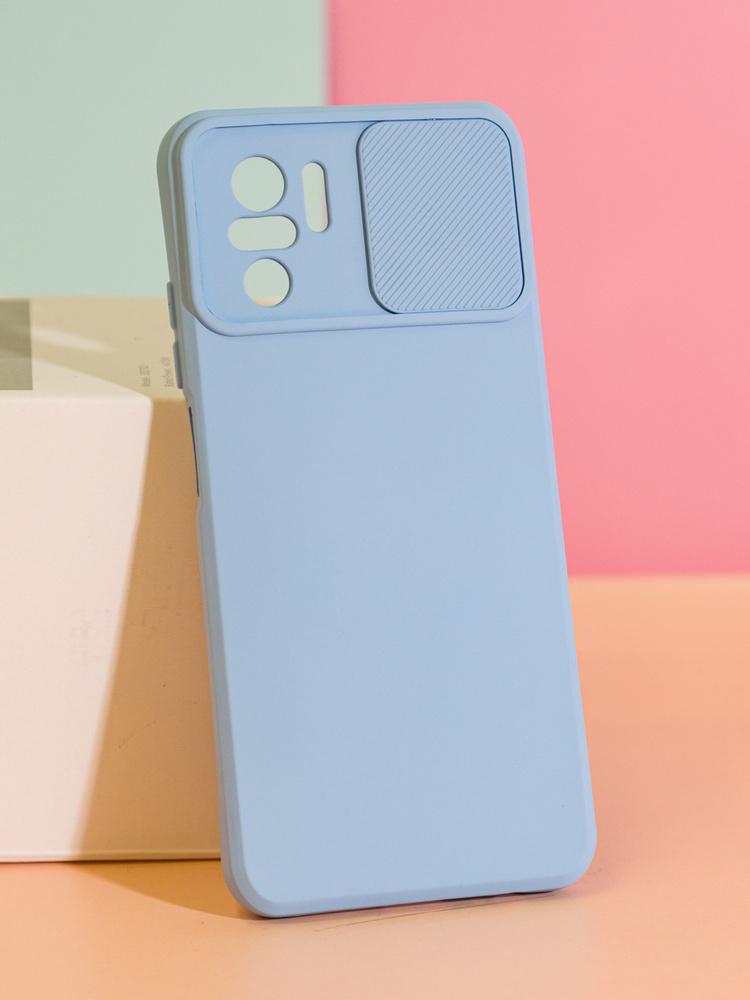 Чехол Soft touch(софт тач силикон) со шторкой для камеры на Xiaomi ...