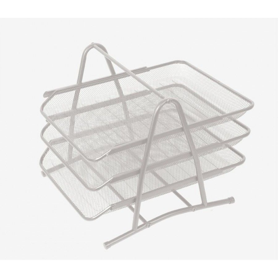 Лоток горизонтальный 3 секц. метал. сетка серый 35x28х29см 3041010 ...