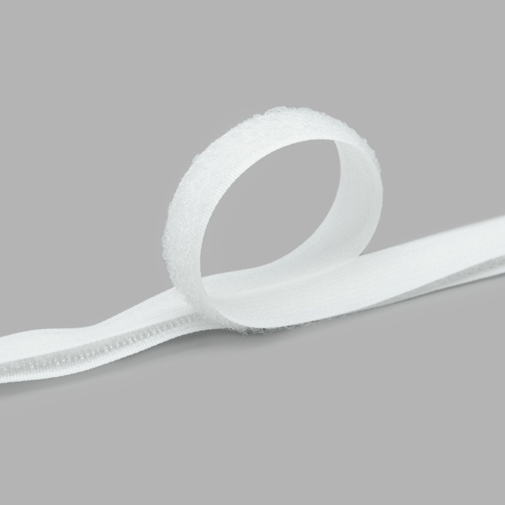 Лента контактная 15 мм*25 м, белый, липучка велкро крючок, Протос ...