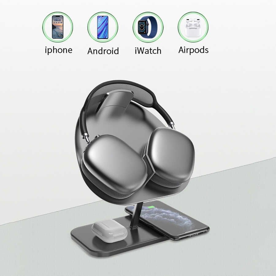 Зарядная станция для мобильных устройств WIWU Hubble Stand M15 3 в 1 30 Вт  для Airpods Max, iPhone, AirPods, 30 Вт, USB Type-C - купить по выгодной  цене в интернет-магазине OZON (836633945)