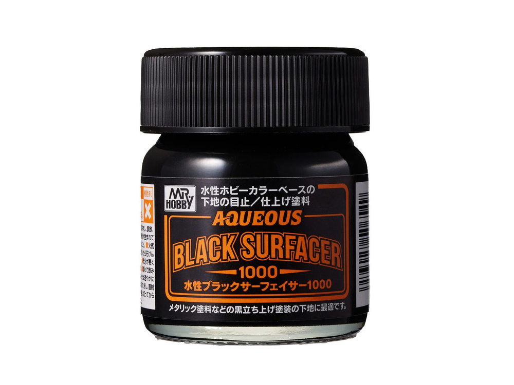 Mr.Hobby Грунтовка Mr.Aqueous Black Surfacer 1000 черная, 40мл. #1