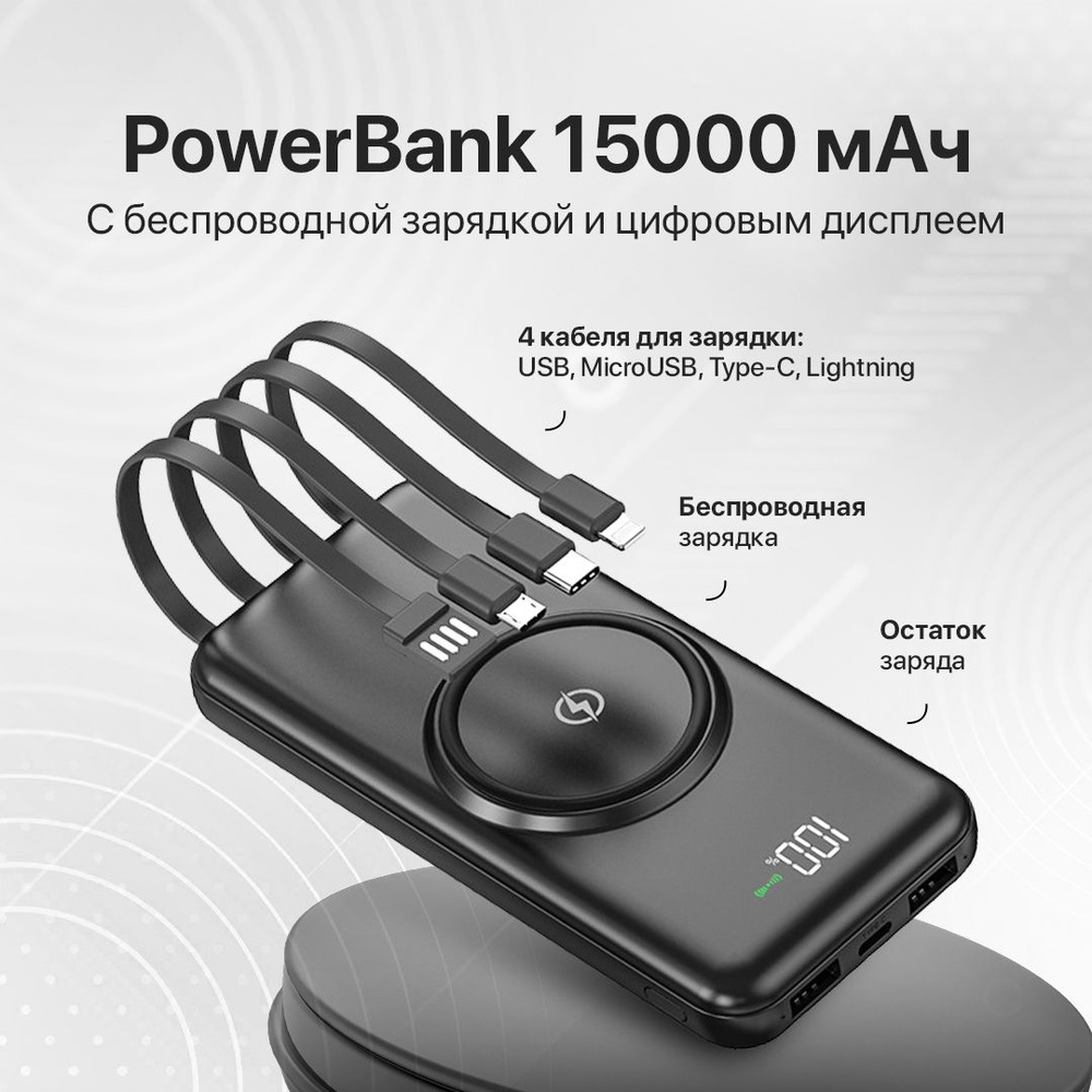 Внешний аккумулятор (Power Bank) REPODS Powerbank - купить по выгодным  ценам в интернет-магазине OZON (707590276)