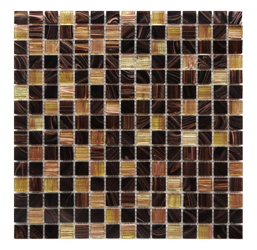 Мозаика 32.7х32.7 см стекломасса цвет коричневый, 2 шт. #1